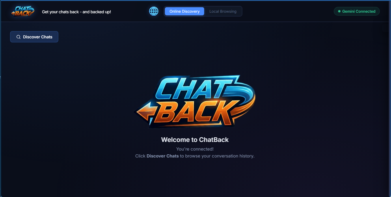 ChatBack Desktop Interface
